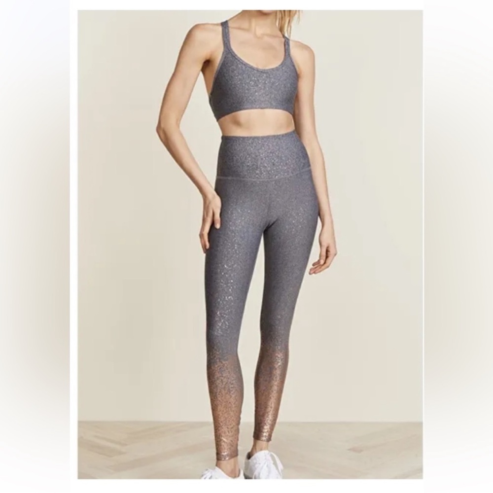 Beyond Yoga Alloy Ombre High Waisted Rose Gold Speckle Leggings Size Medium